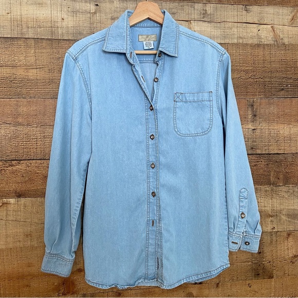 The TERRITORY AHEAD Blue Button Down Casual Shirt - Picture 5 of 12